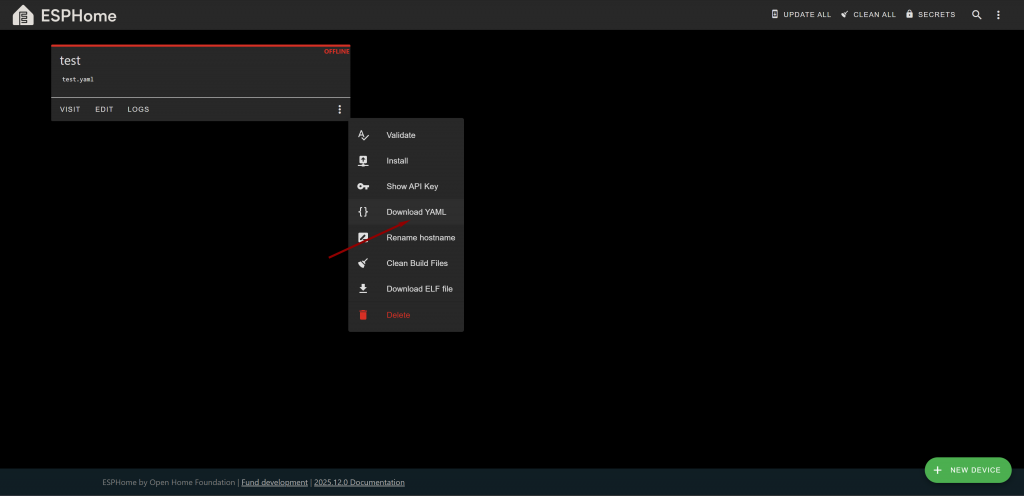 Как прошить ESP32-контроллер, если в панели управления ESPHome это сделать не получается